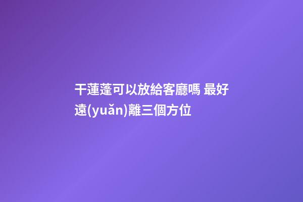 干蓮蓬可以放給客廳嗎 最好遠(yuǎn)離三個方位